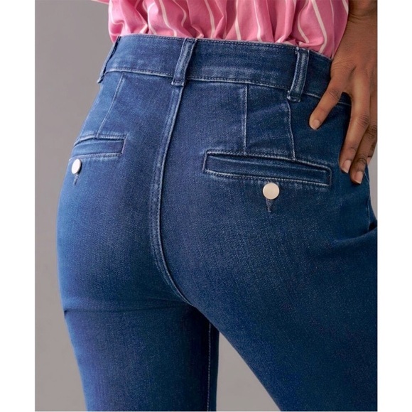 Anthropologie Maeve The Essential Slim High-Rise Straight Jeans Welt Pockets 26 - Picture 7 of 12